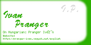 ivan pranger business card